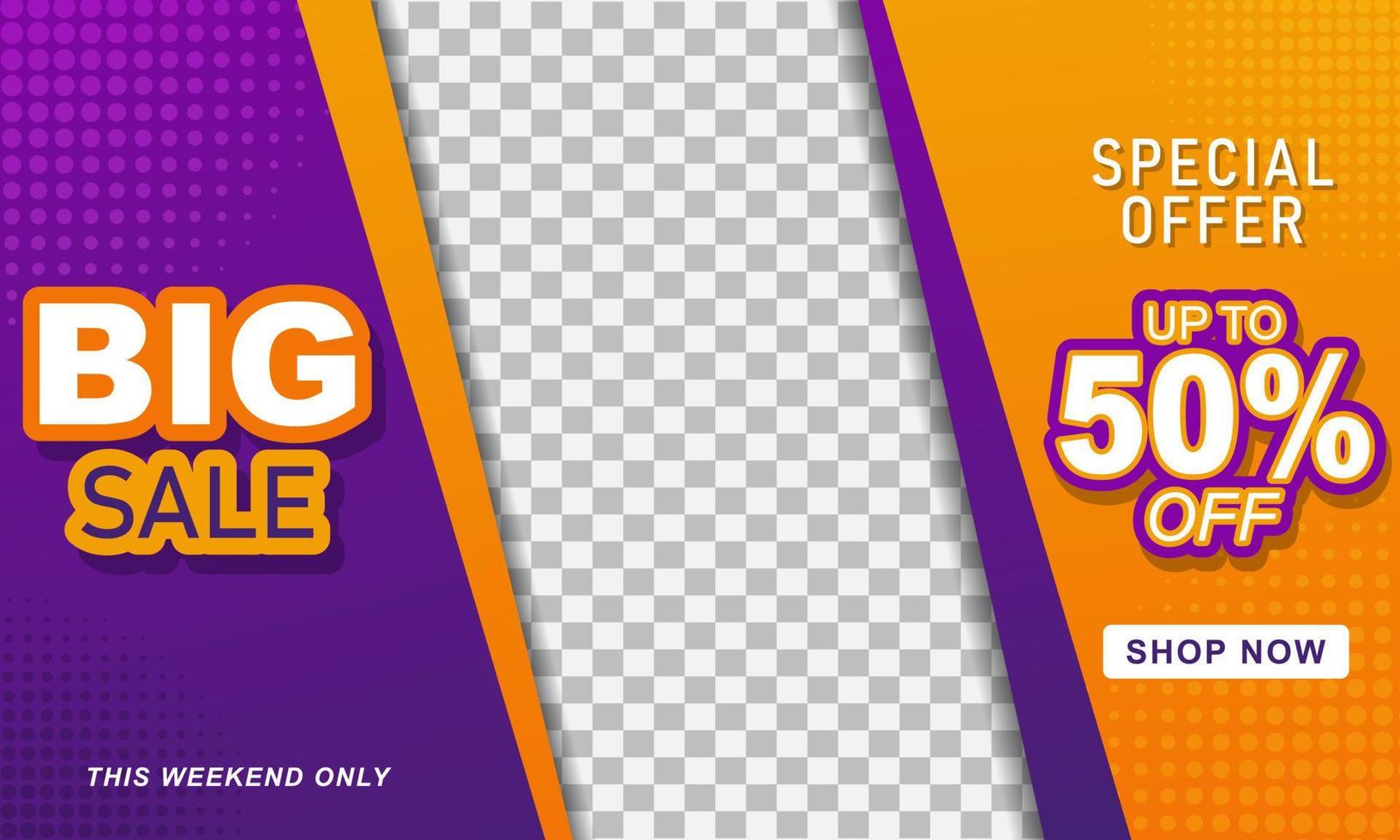 Big sale banner template vector illustation