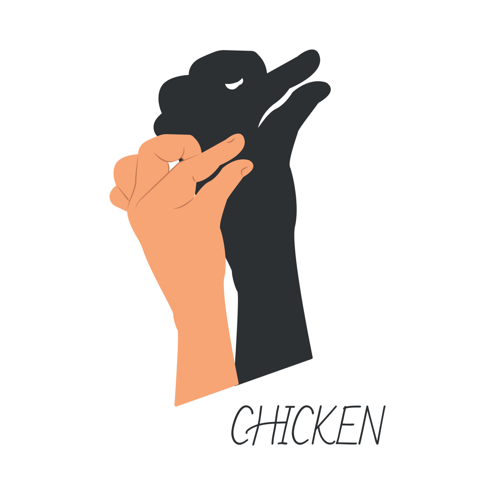 Hands gestures shadow. Antique gaming puppets from hands different theatral  action animals chicken recent vector symbols 14940246 Vector Art at Vecteezy