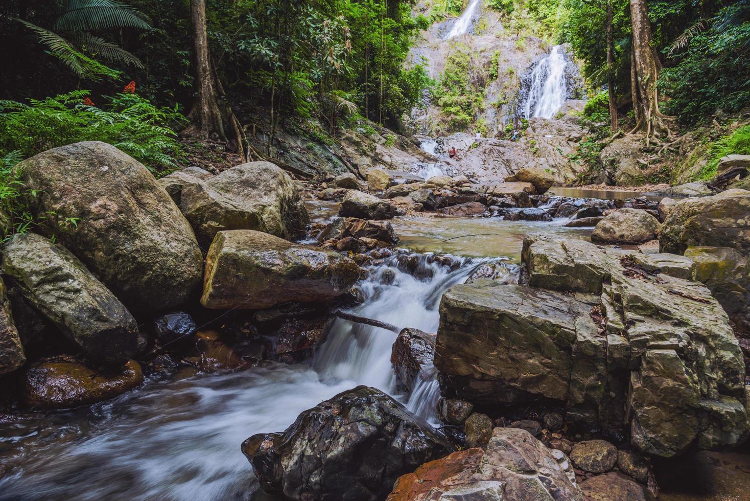 Landscape nature Forest Hill Waterfall. thailand doi inthanon. Travel nature. Travel relax. Siliphum Waterfall. Huai Toh waterfall at Krabi. travel nature, Travel relax walking forest Travel Thailand. photo