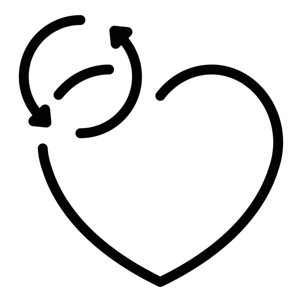 Heart work icon outline vector. Human system vector