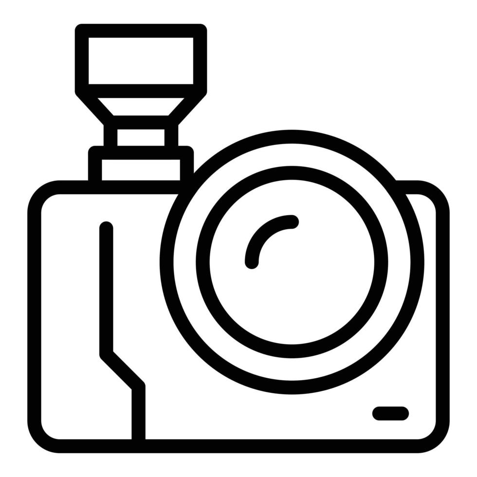 vector de contorno de icono de cámara de evento vip. Concierto de música