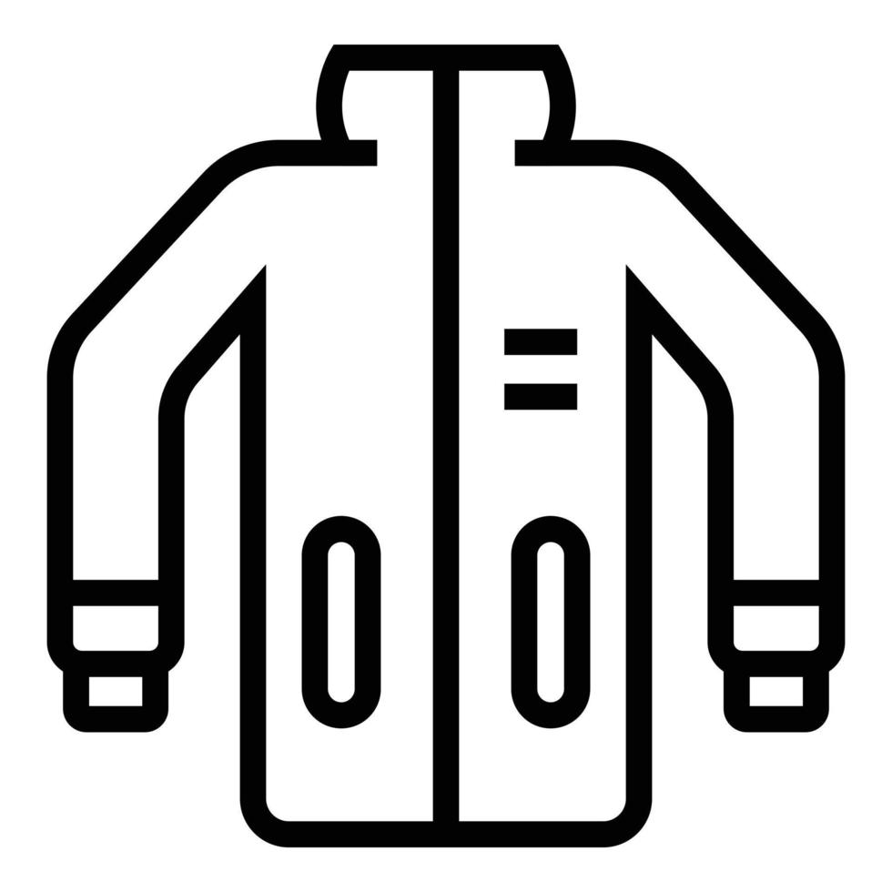 vector de contorno de icono de chaqueta deportiva. tienda