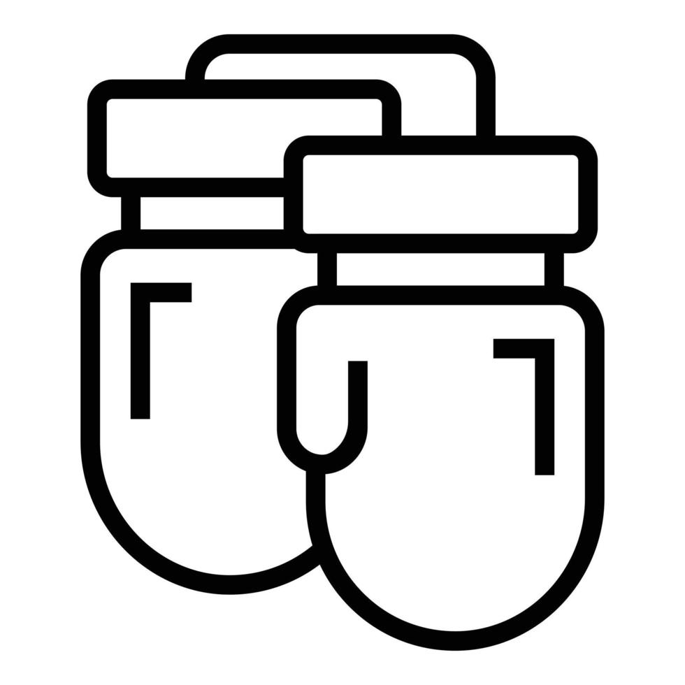 Box gloves icon outline vector. Sport shop vector