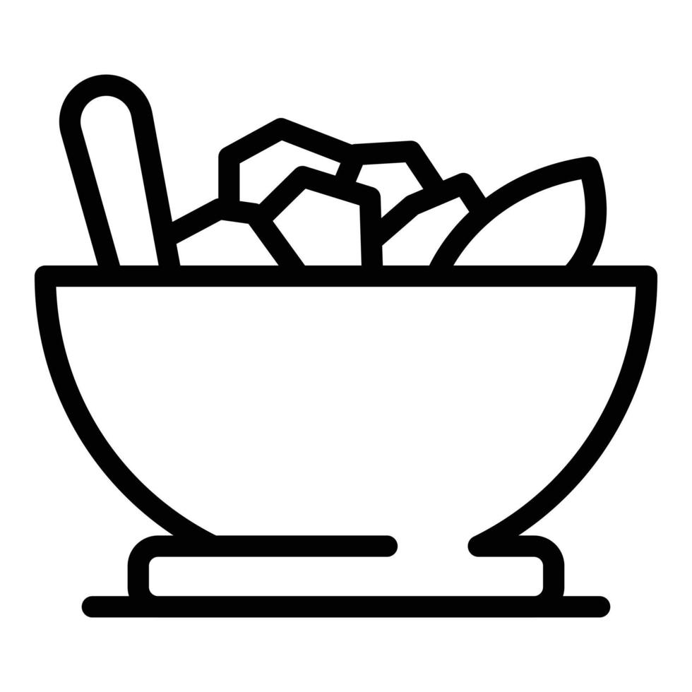 Cereal breakfast icon outline vector. Milk bowl vector