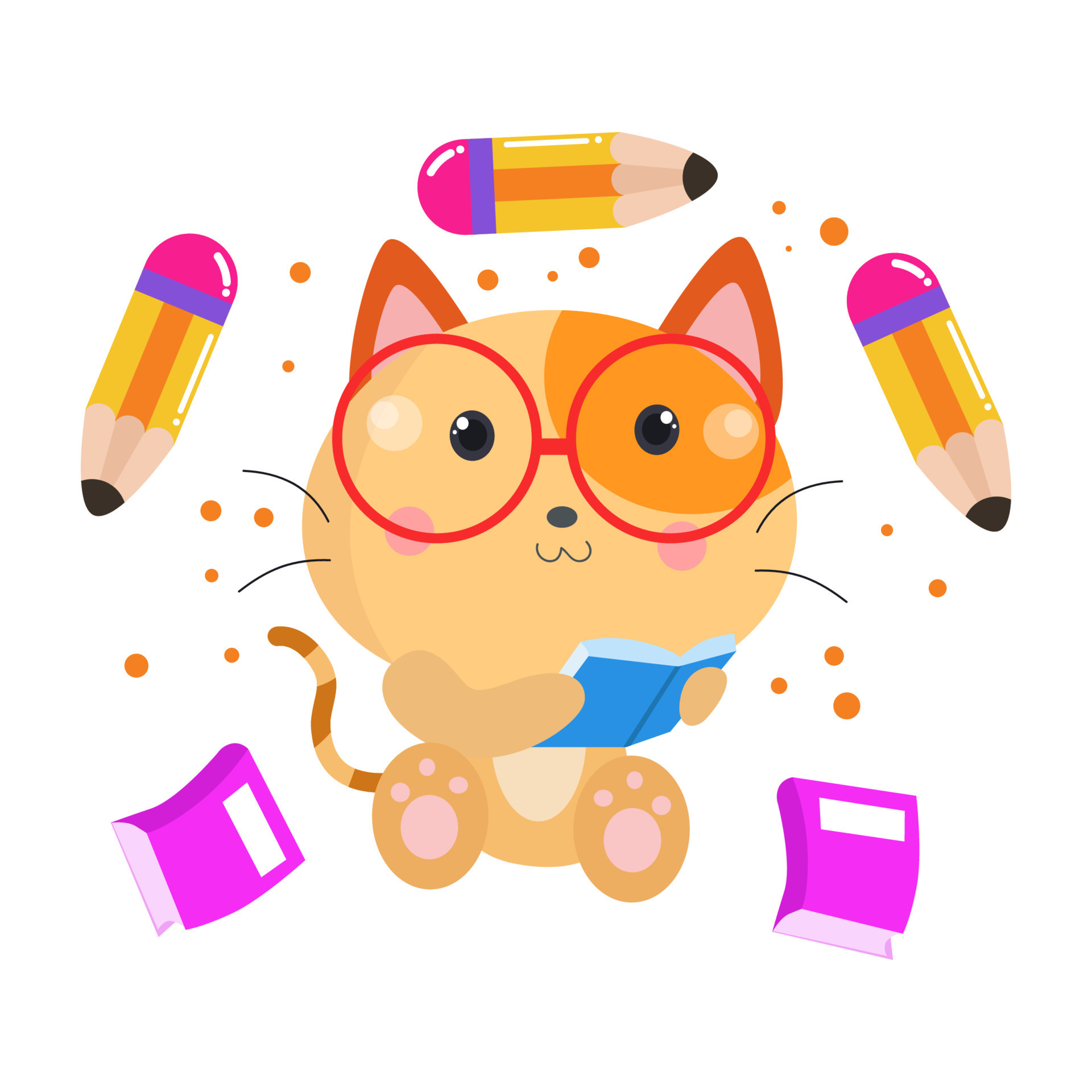 Cute Cat Cartoon Characters Suitable For Children s Clothing Designs cute-cat-cartoon-characters-suitable-for-children-s-clothing-designs