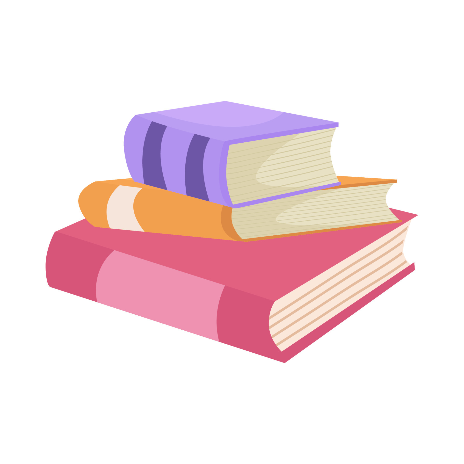 Cartoon Book Vector Illustration. Flat style modern vector illustration