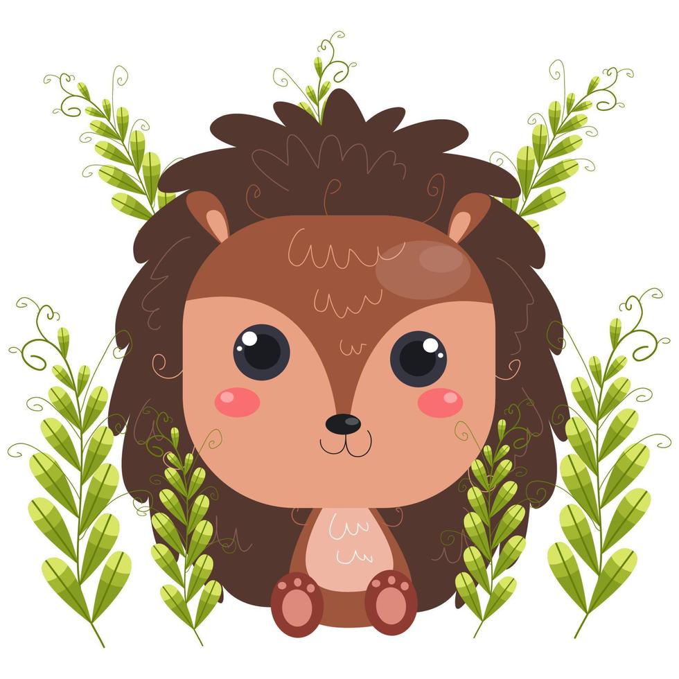 personajes de dibujos animados de animales lindos adecuados para diseños de ropa para niños vector