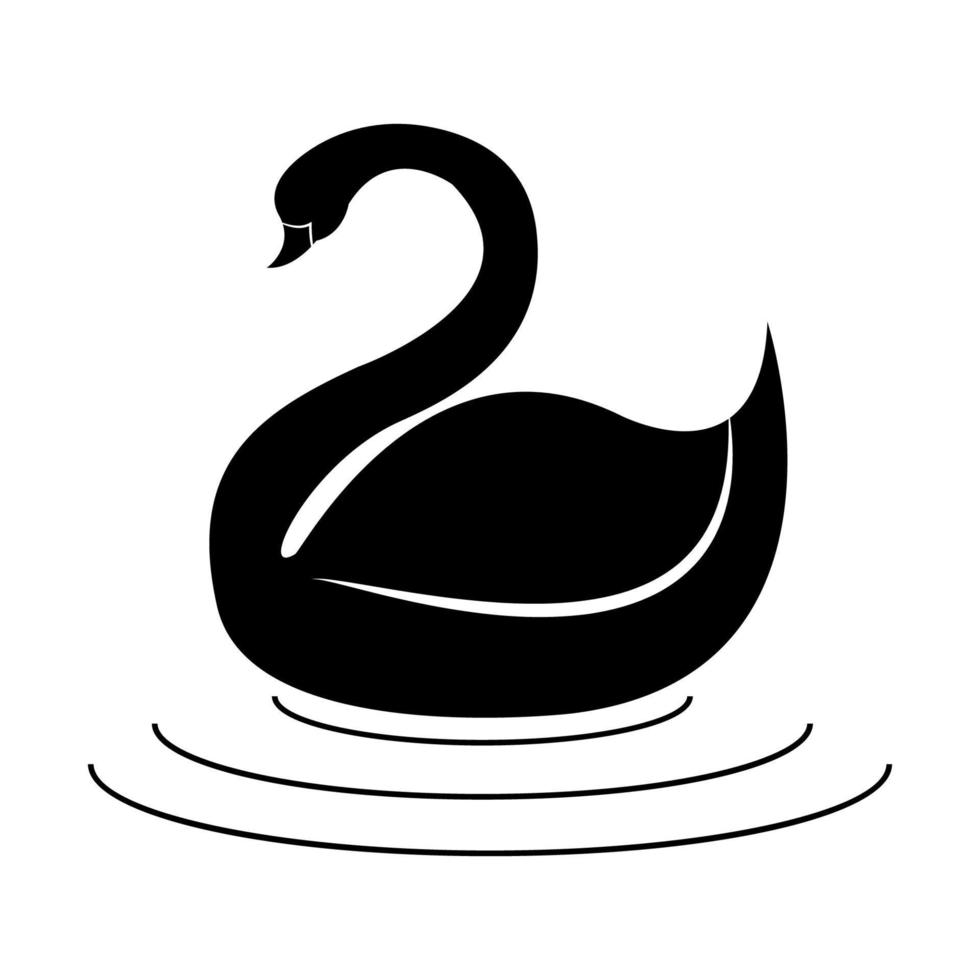 vector de ilustración de icono de cisne