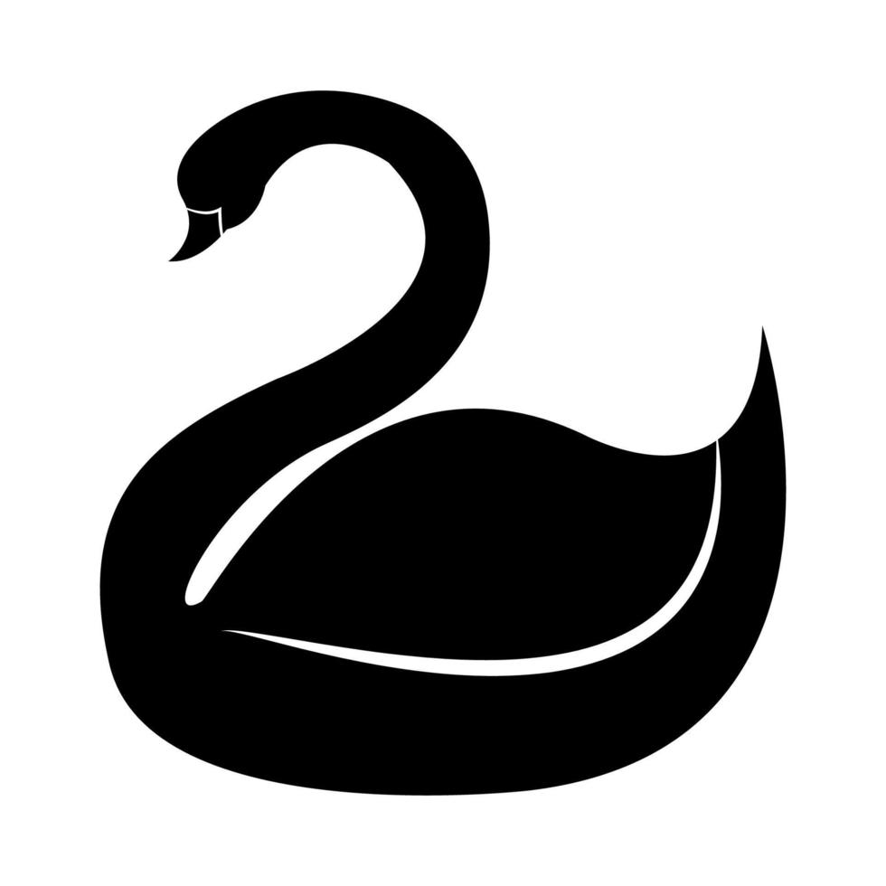 swan icon illustration vector