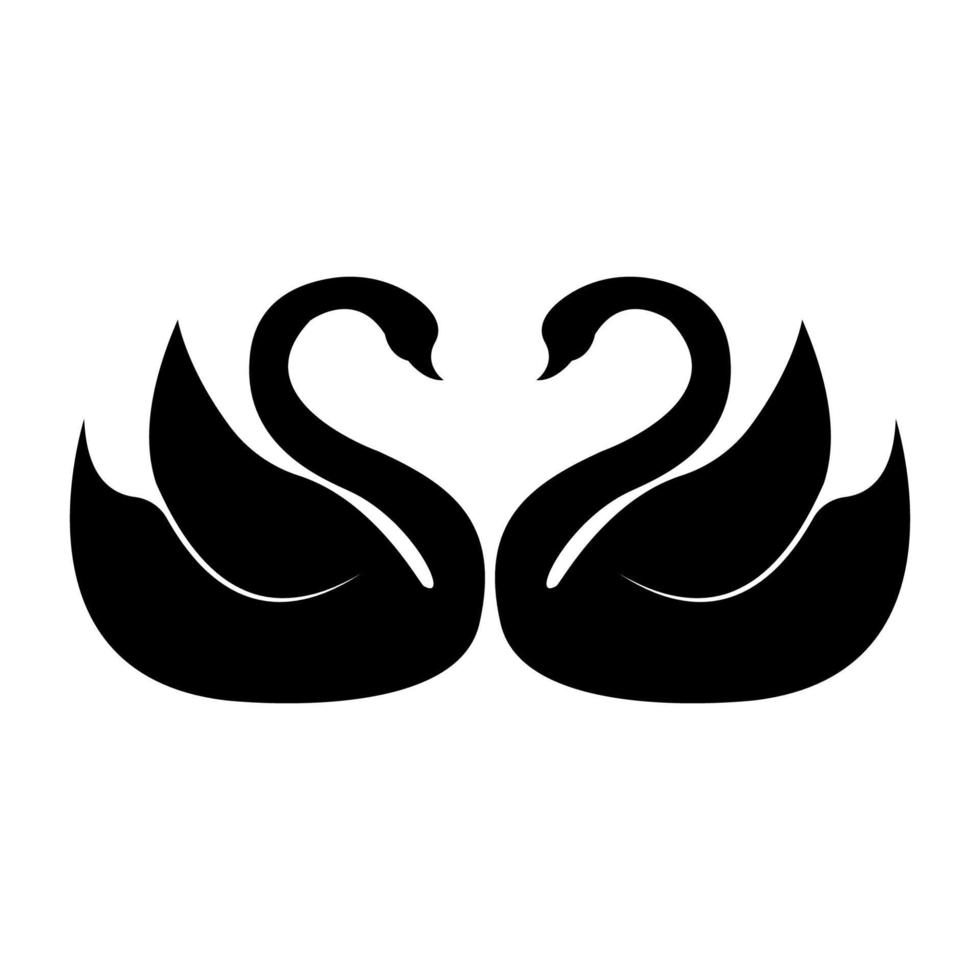 swan icon illustration vector