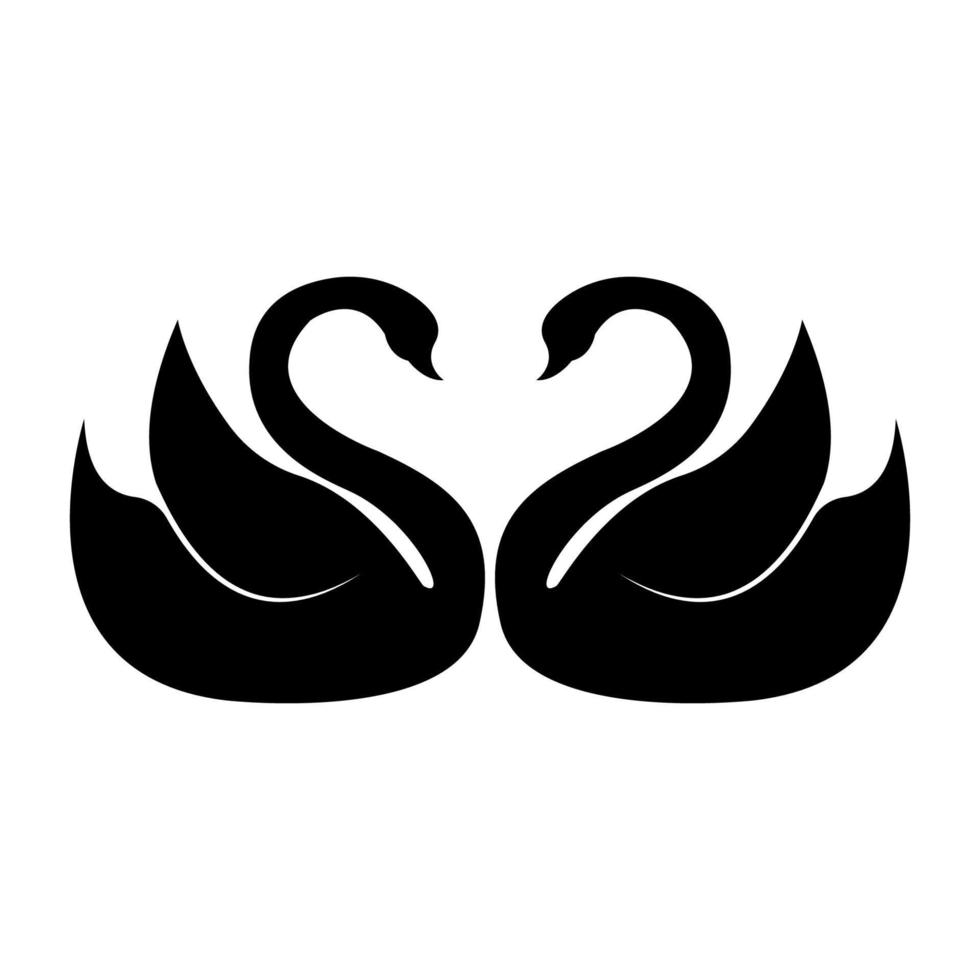 swan icon illustration vector