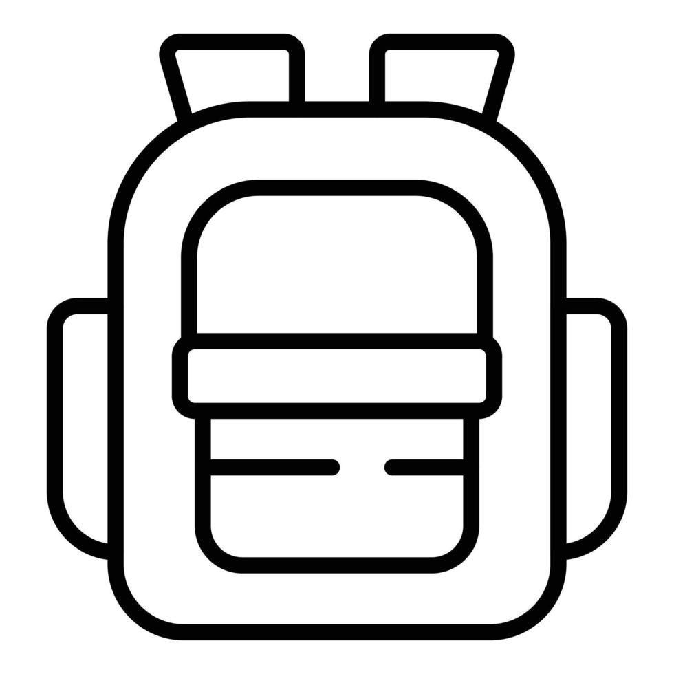 Painting school backpack icon outline vector. Room pallet vector