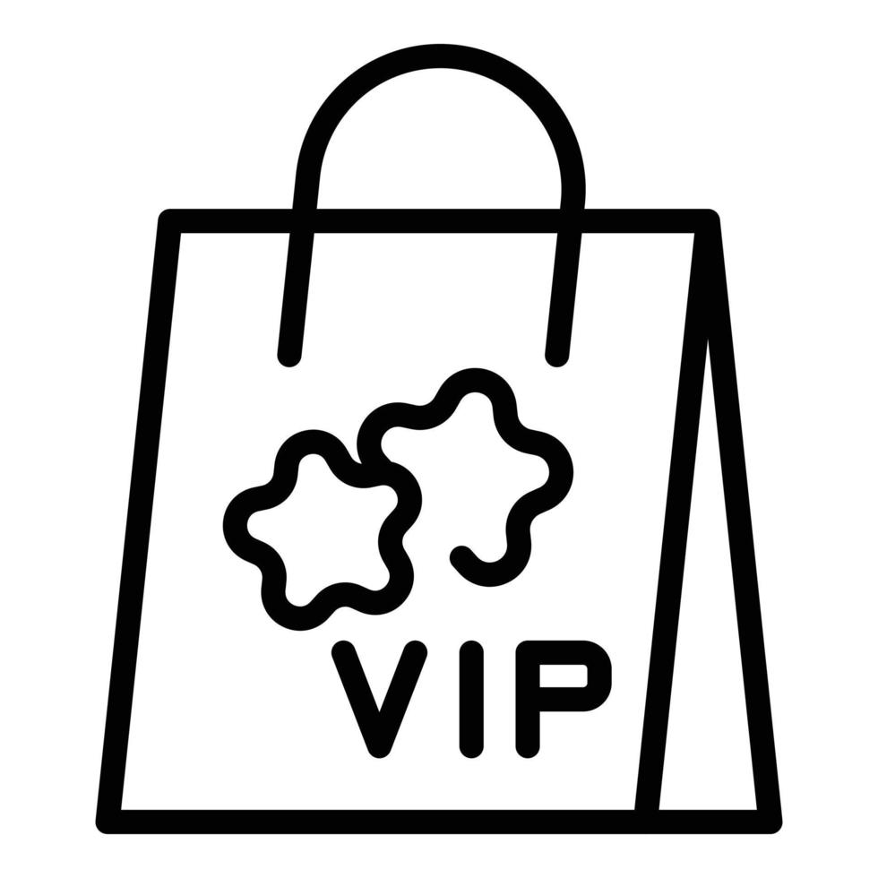 Vip event gift bag icon outline vector. Music concert vector