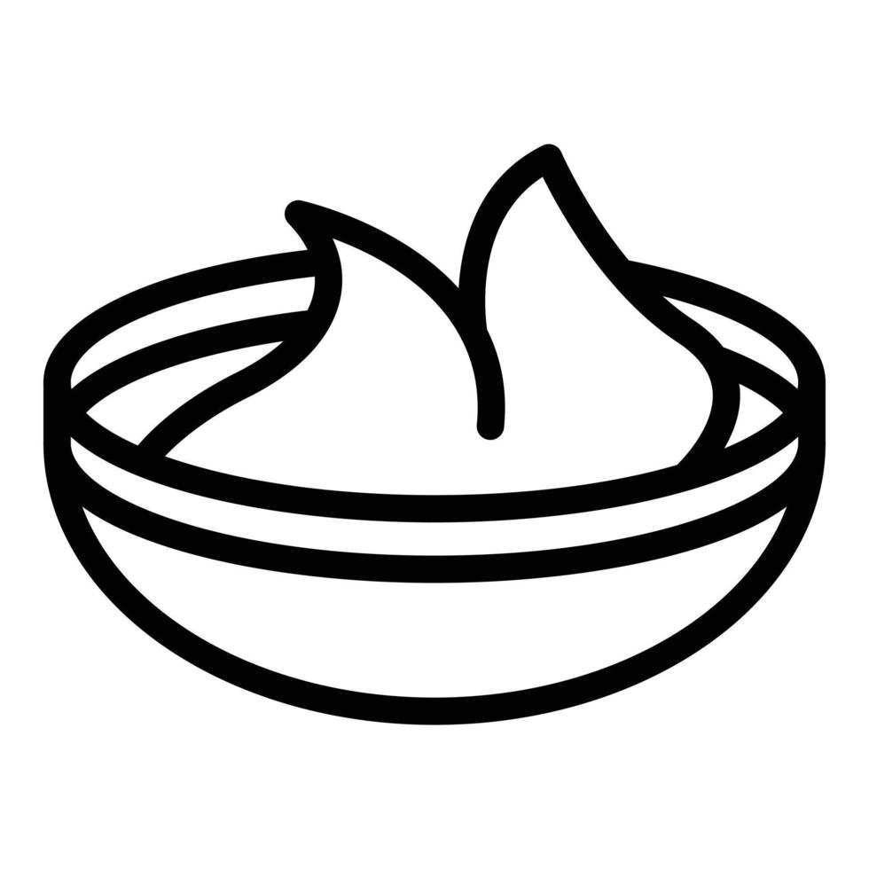 Soy cream icon outline vector. Soya food vector