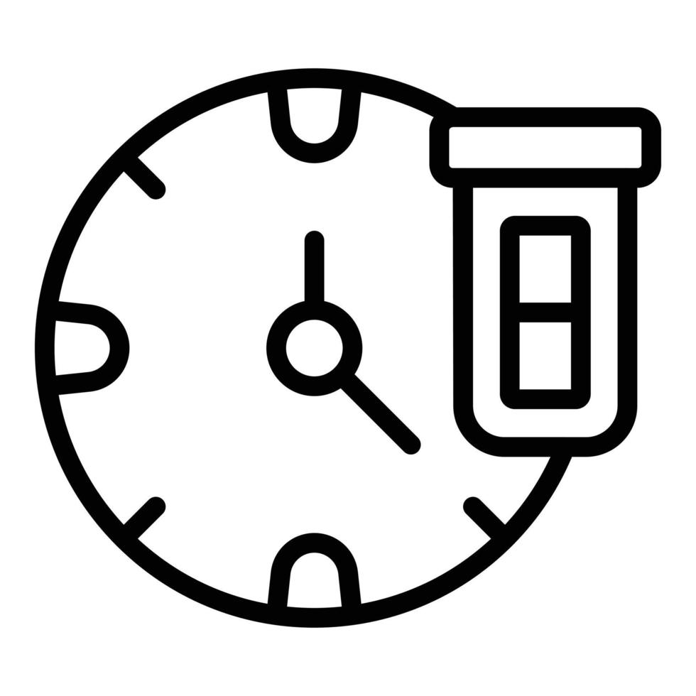 Time pcr test icon outline vector. Corona health vector
