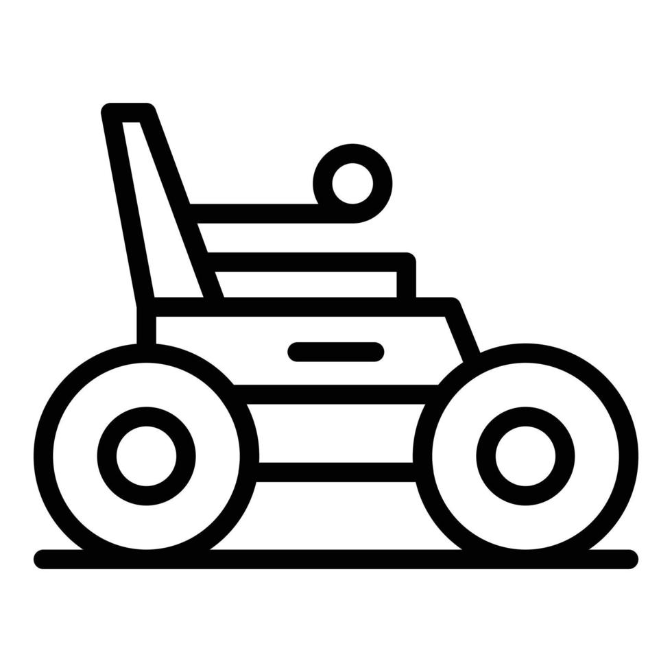 Wheel electric wheelchair icon outline vector. Scooter chair vector