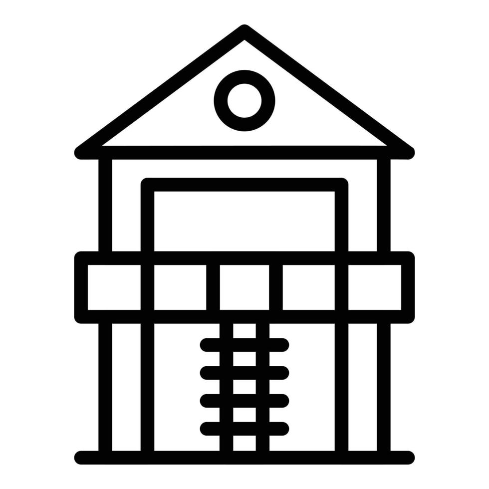 Game stilt icon outline vector. House cabin vector