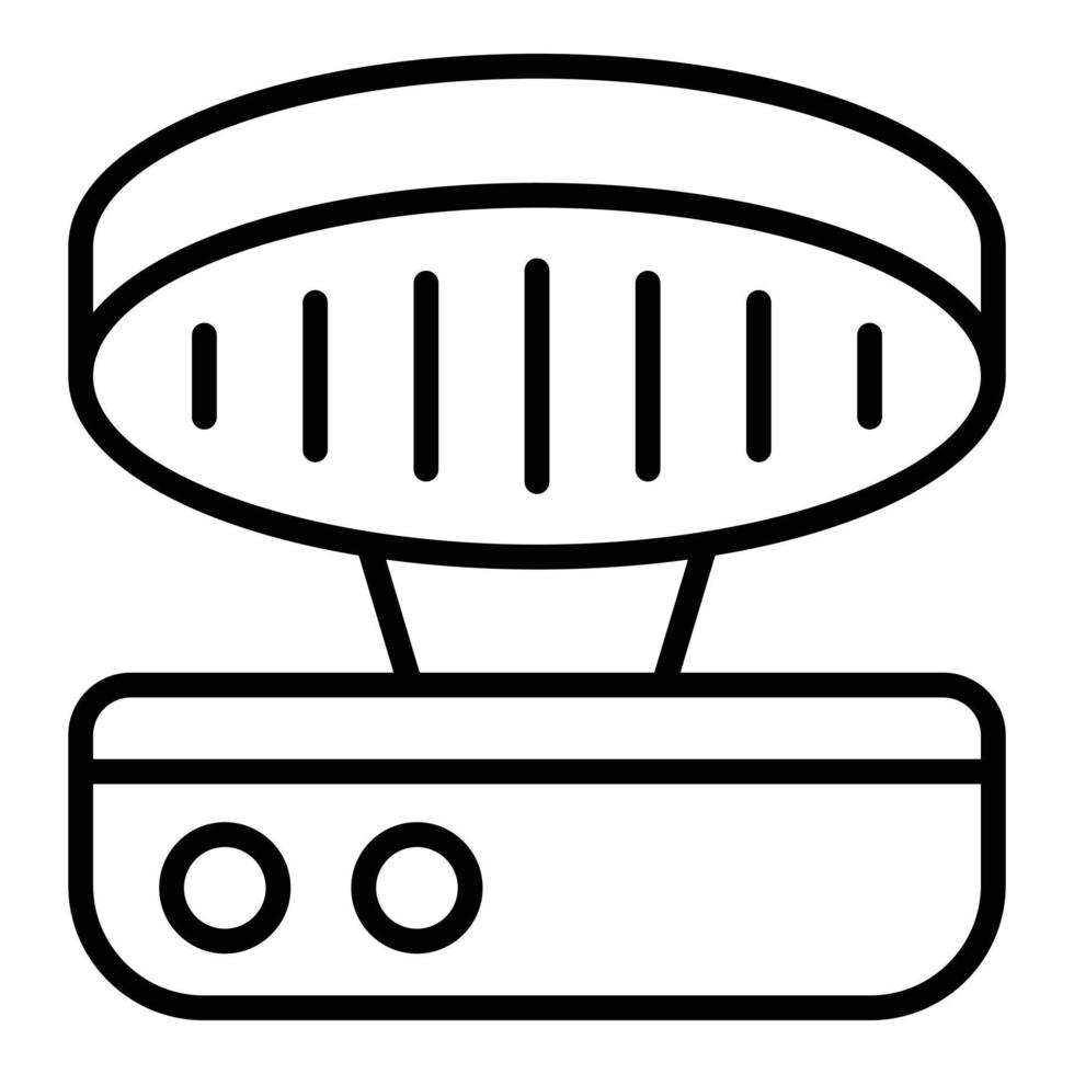 Baking waffle icon outline vector. Iron machine vector