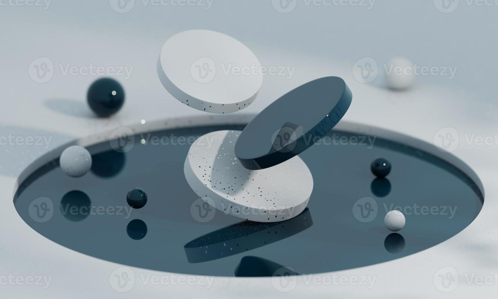 3d render podium , platform studio disply scene with spotlight.  showcase scene for product presentation. photo