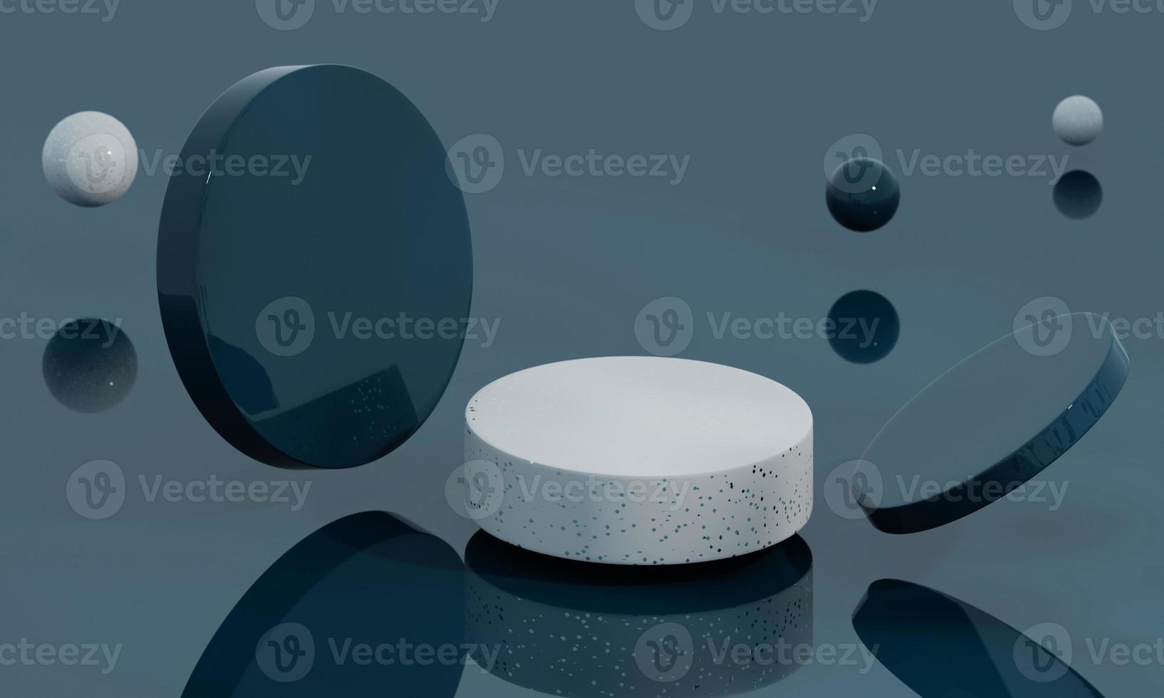 3d render podium , platform studio disply scene with spotlight.  showcase scene for product presentation. photo