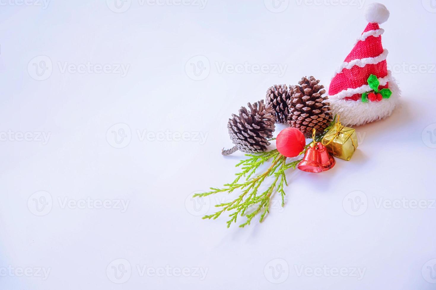 Christmas decoration on white. photo