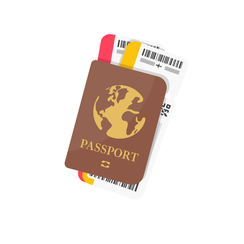 passport. travel documents for immigration officers in the airport before traveling png