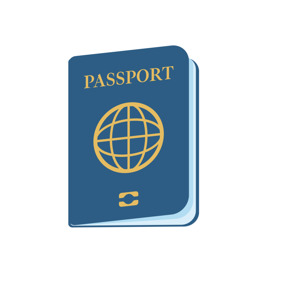 passport. travel documents for immigration officers in the airport before traveling png