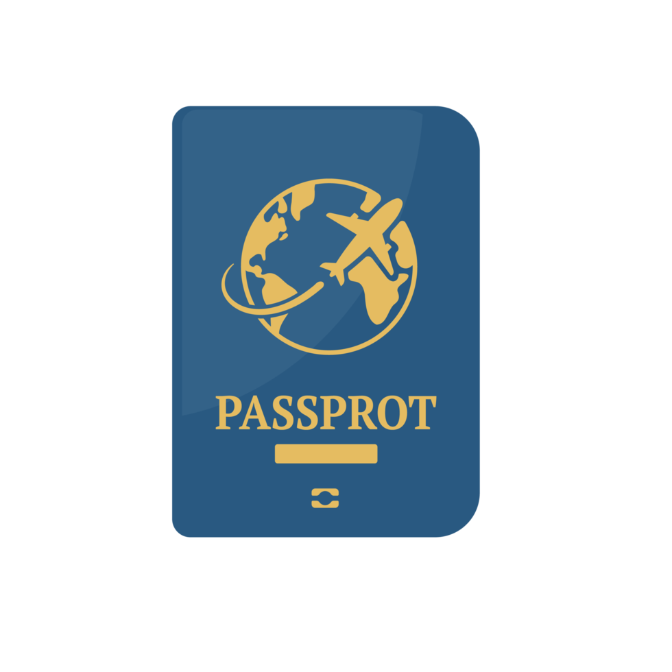 Passaporte. documentos de viagem para oficiais de imigração no aeroporto antes de viajar png