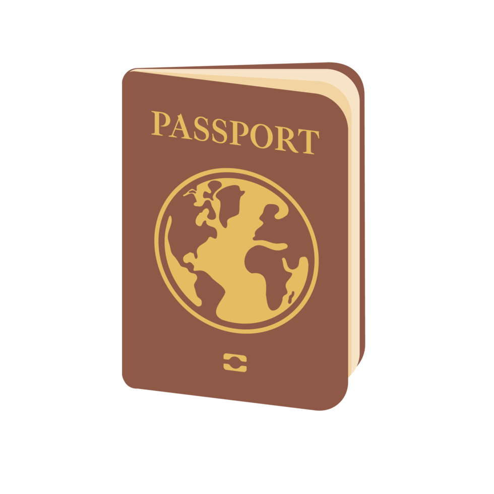 passport. travel documents for immigration officers in the airport before traveling png