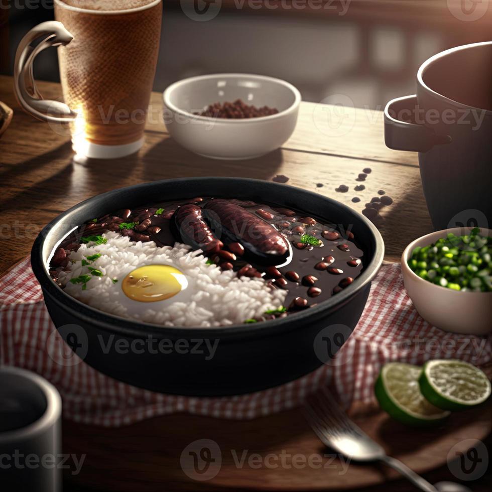 deliciosa comida brasileña feijoada foto