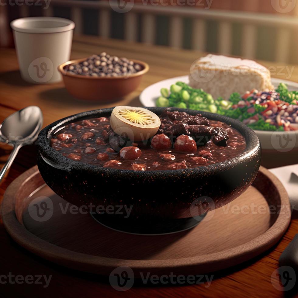 deliciosa comida brasileña feijoada foto