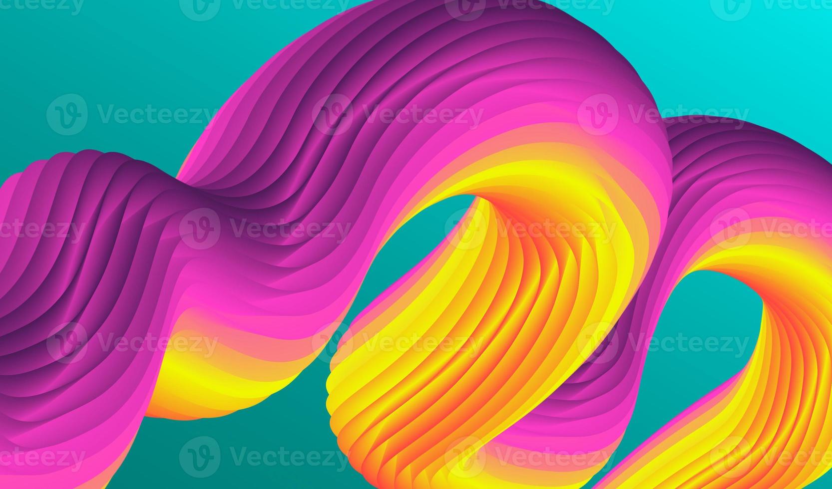 Abstract fluid wave. Modern poster with gradient 3d flow shape. Innovation background design for landing page. photo