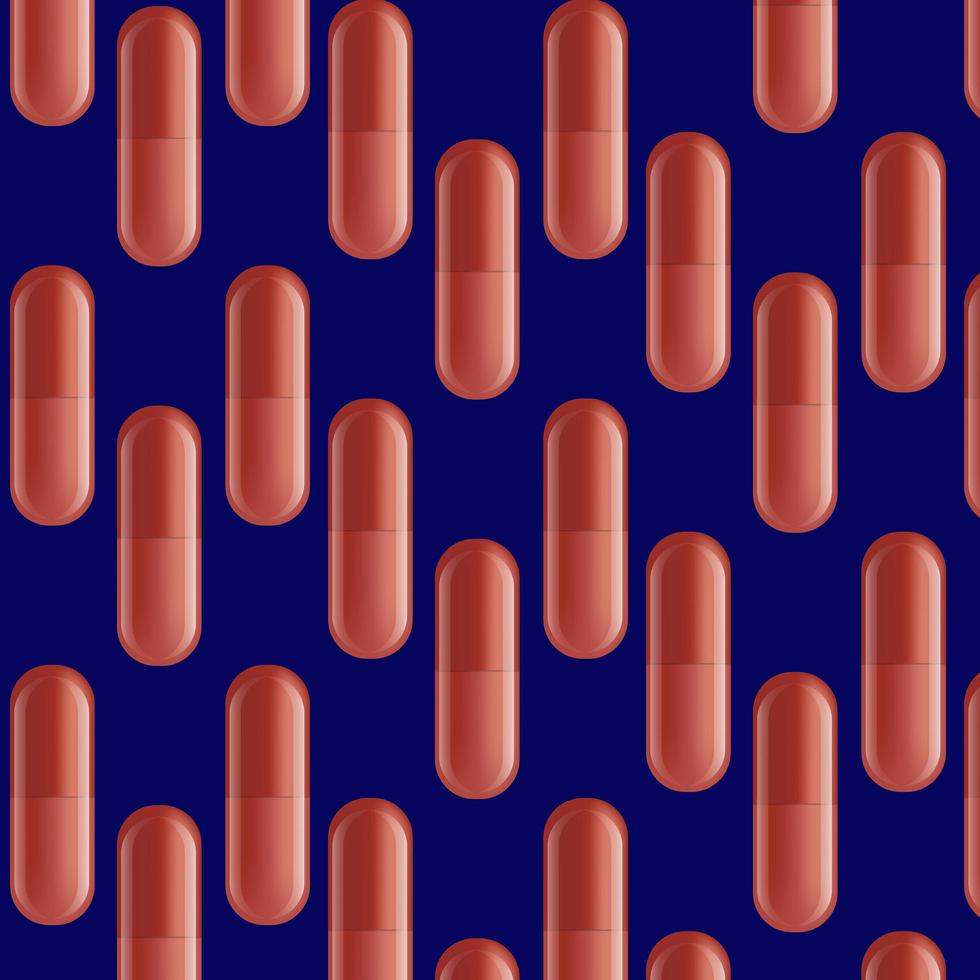 Vector medical pattern background with pills photo