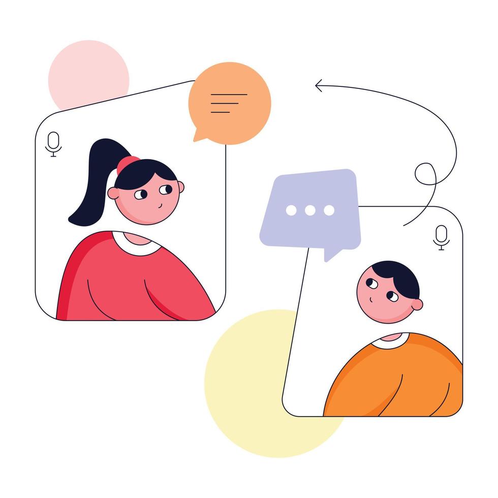 Modern flat illustration of online meeting vector