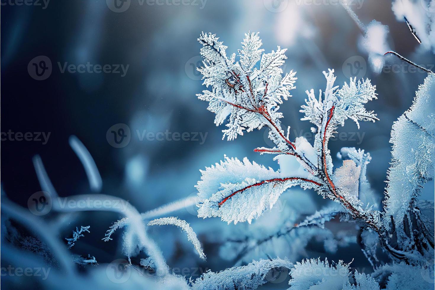 fondo de invierno de nieve y escarcha foto