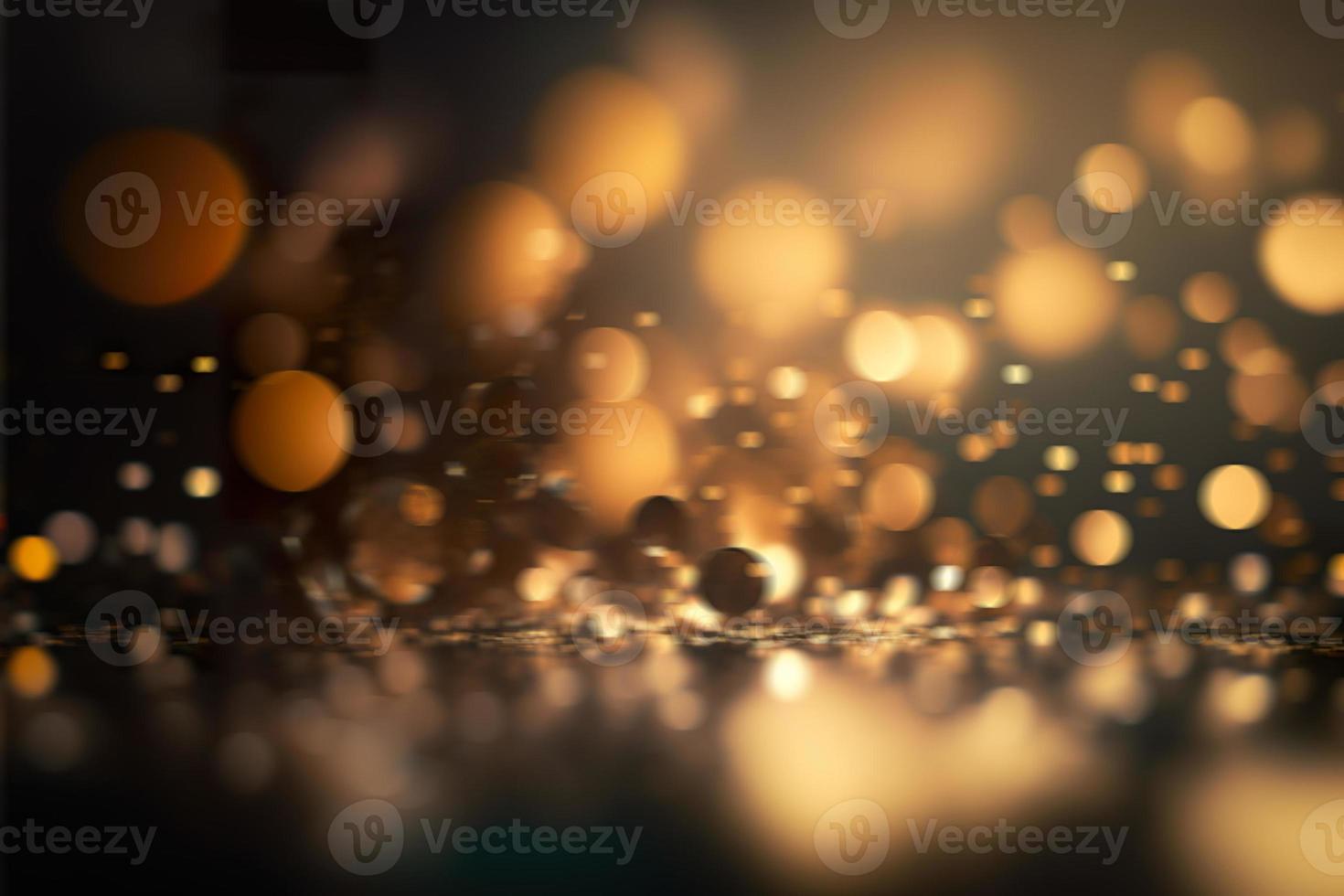 Blurred Gold bokeh in New Year eve photo