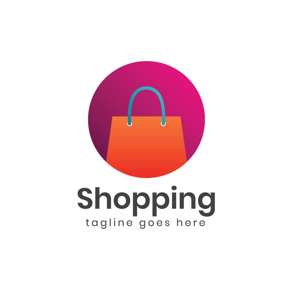 Online shop vector logo design. Perfect for Ecommerce and store web element.