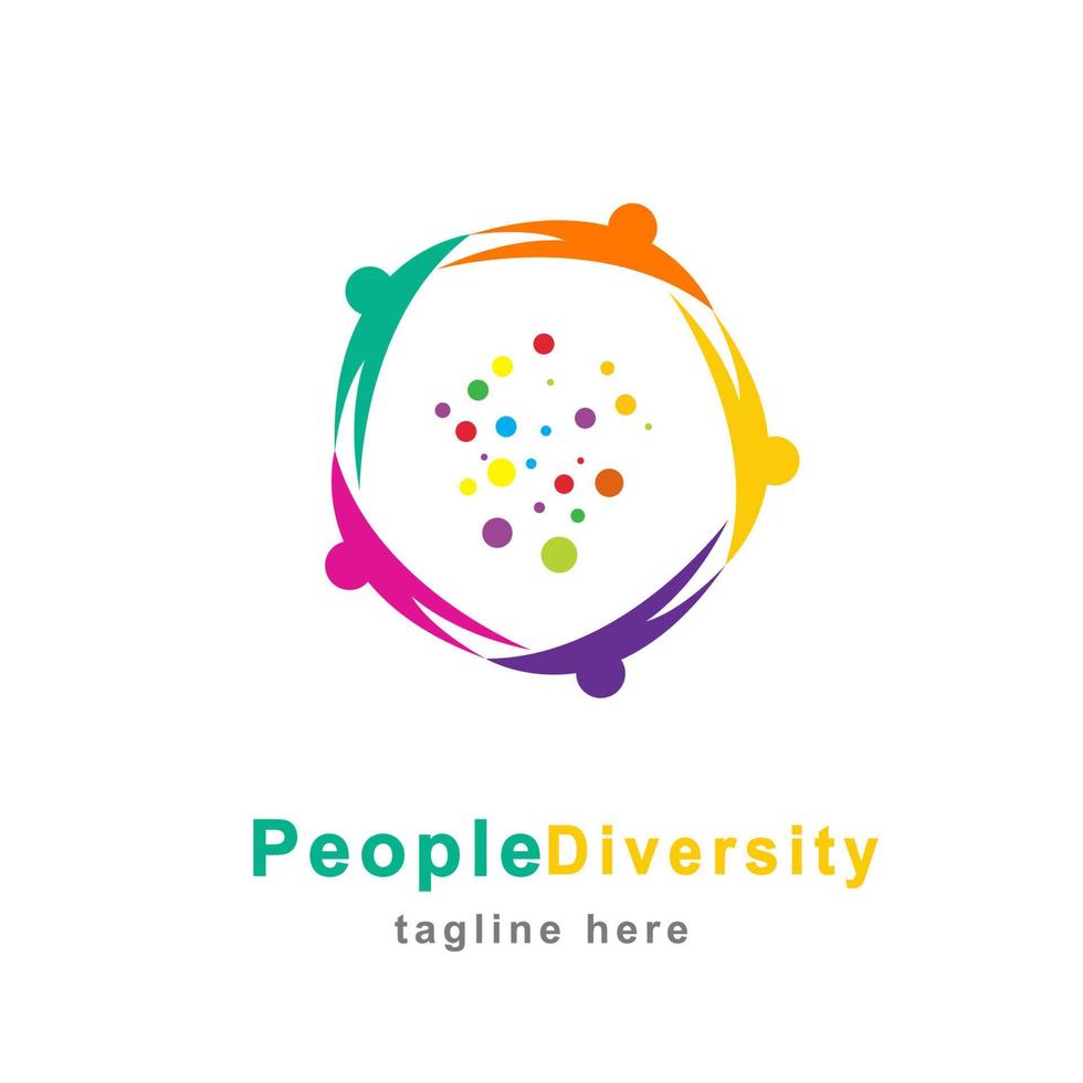 abstract logo diversity and togetherness of social people. Social team ...