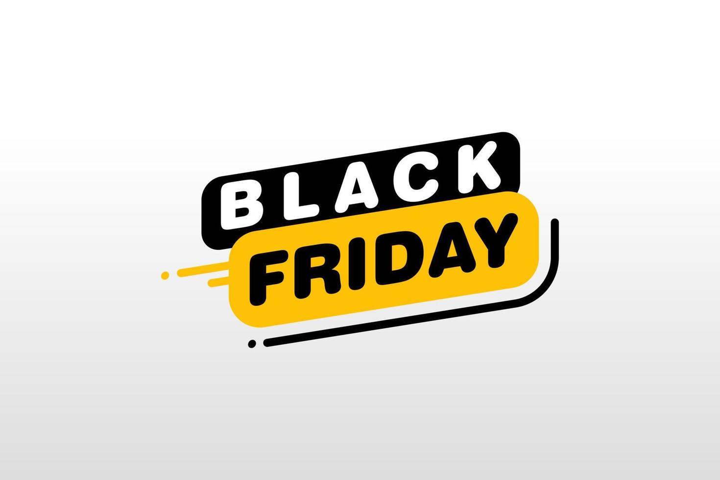 Black Friday sale inscription design template. Black Friday banner. Vector illustration.