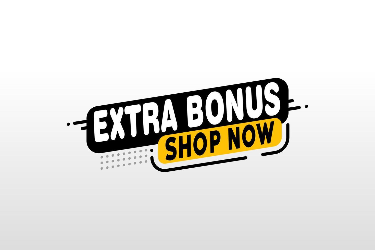 Vector Illustration Red Extra Bonus Label. Modern Web Banner Element