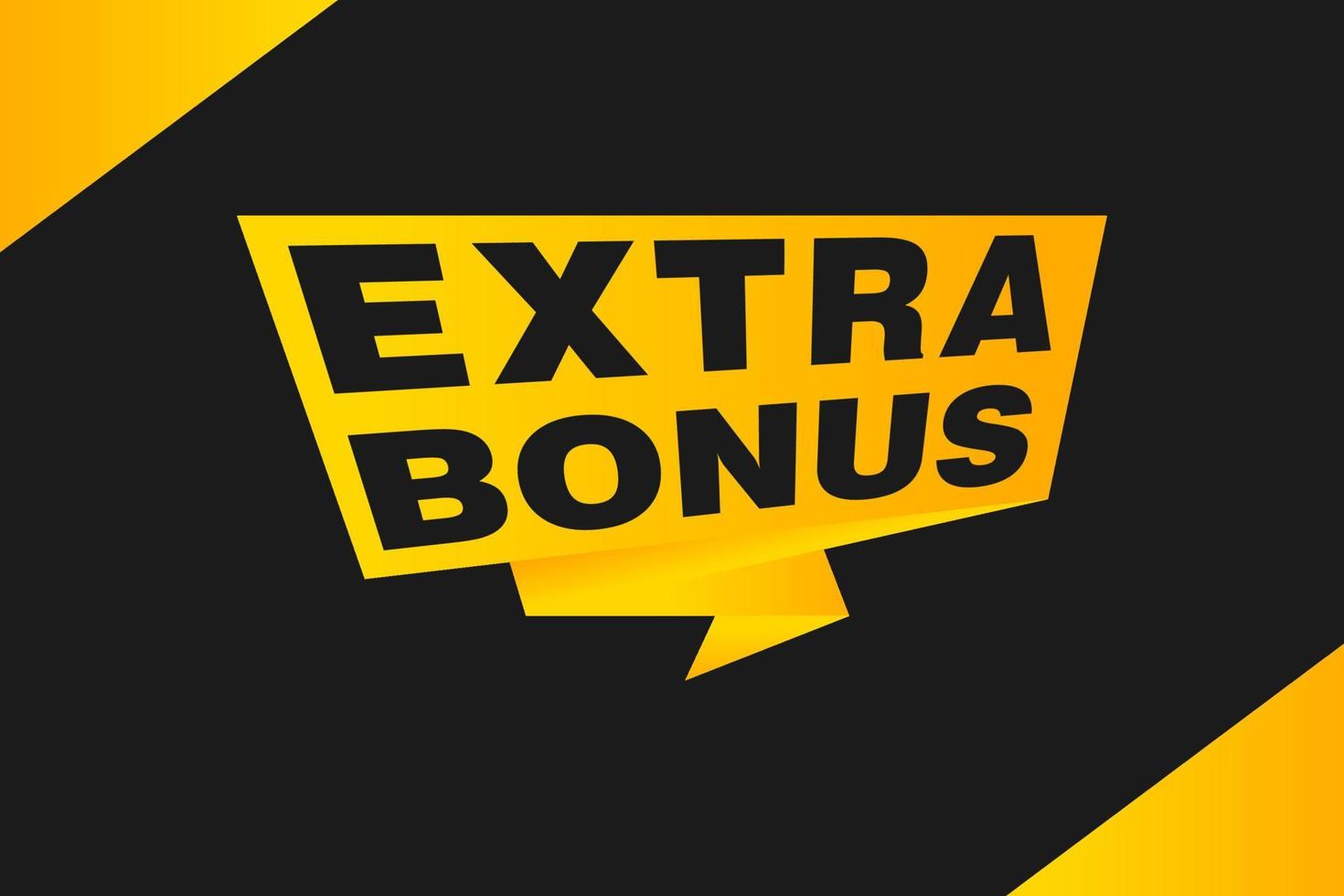 Vector Illustration Red Extra Bonus Label. Modern Web Banner Element