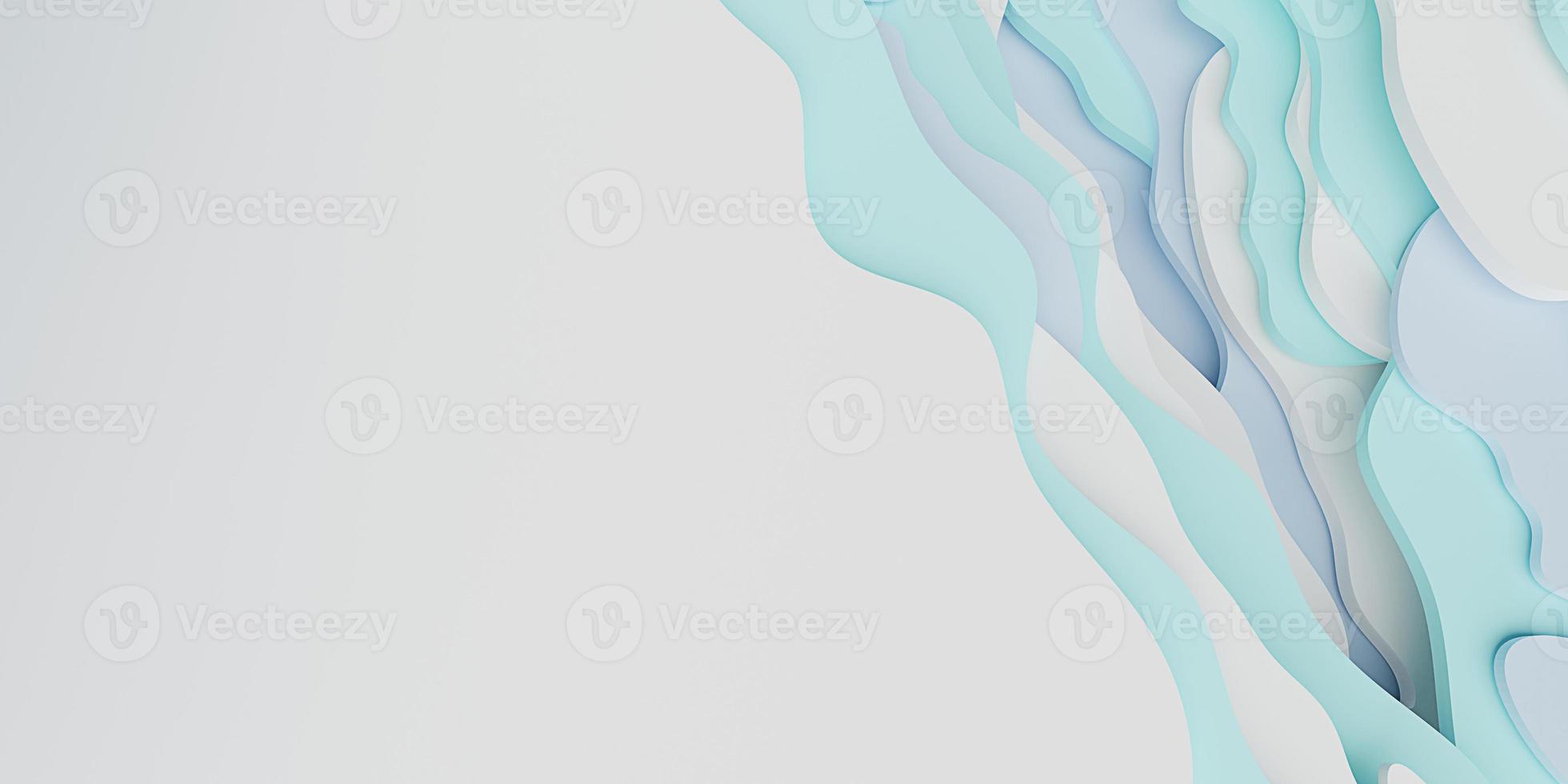 modern abstract background The paper cutting surface is layered and curved 3D illustration photo