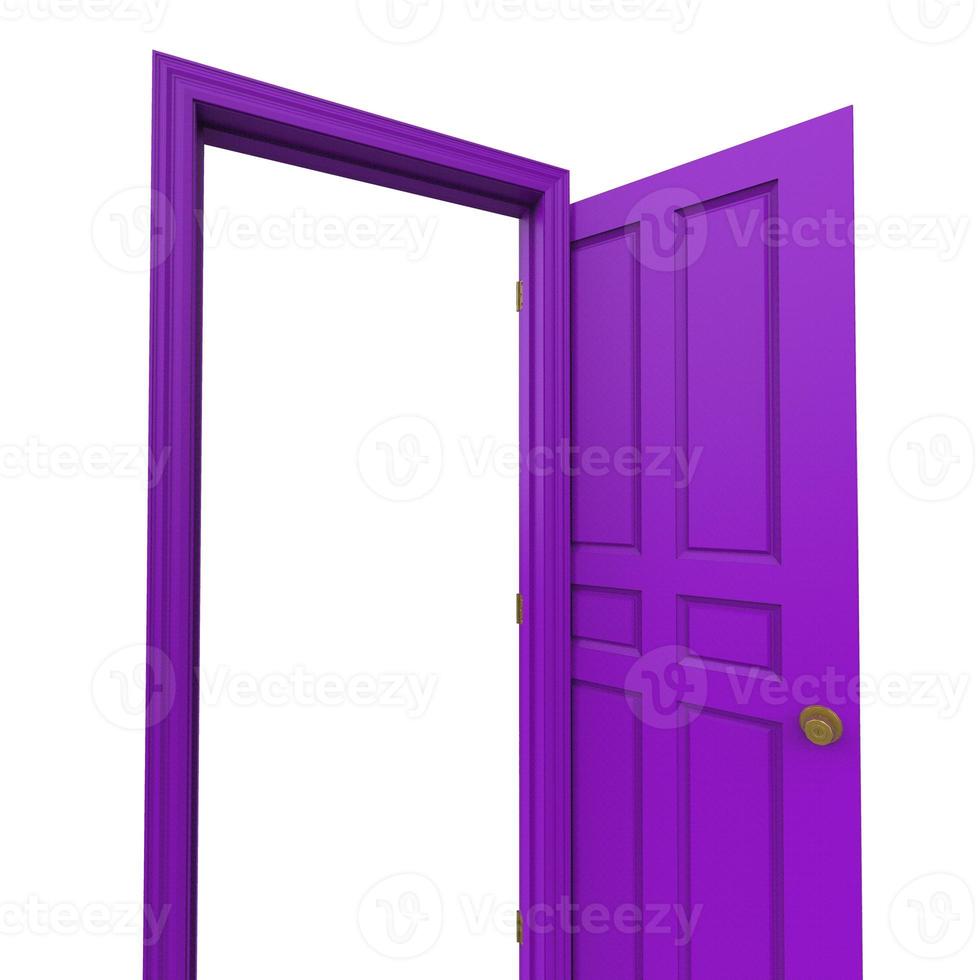 open isolated door closed 3d illustration rendering photo