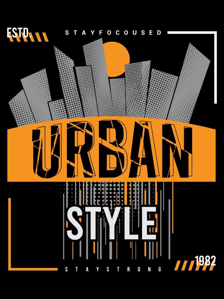 Modern urban typography t-shirt design vector
