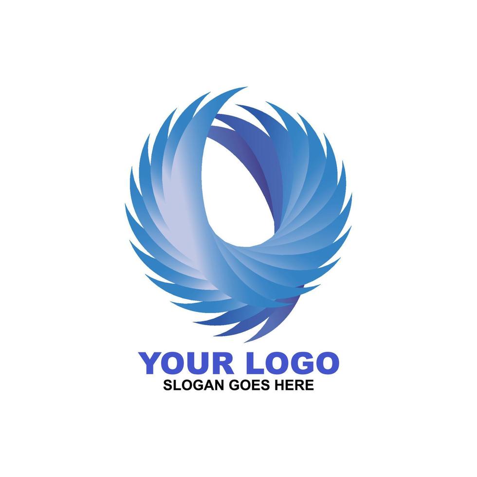 Vector Abstract Logo Design Bird Wings