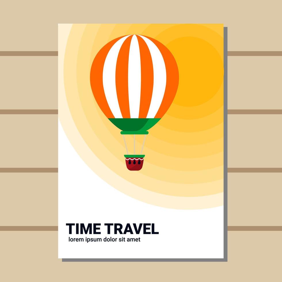 Illustration of flying balloon for poster design vector