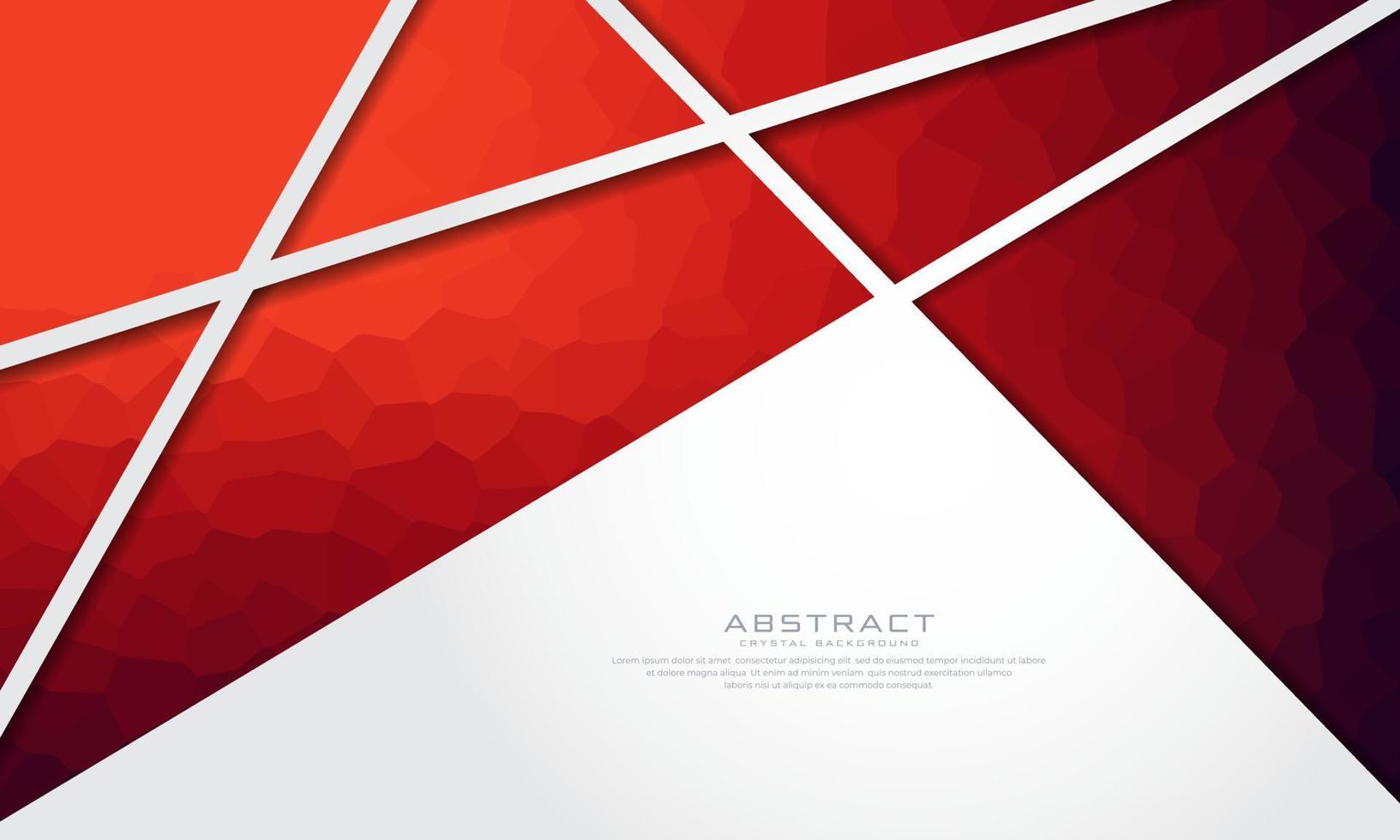 Red crystal gradient background with abstract geometric lines. Eps 10 Vector design