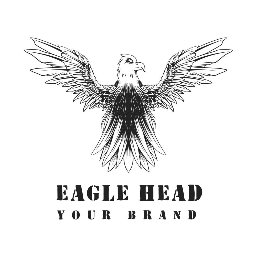 eagle logo vintage vector