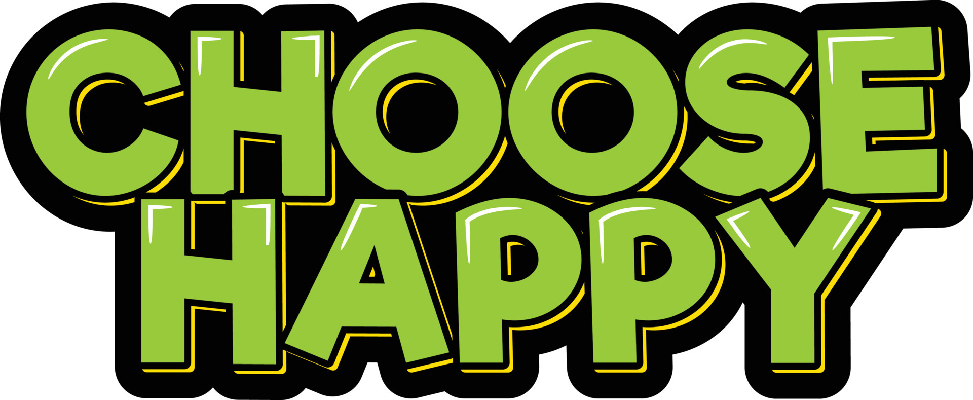 Choose Happy Lettering 14946190 Vector Art at Vecteezy