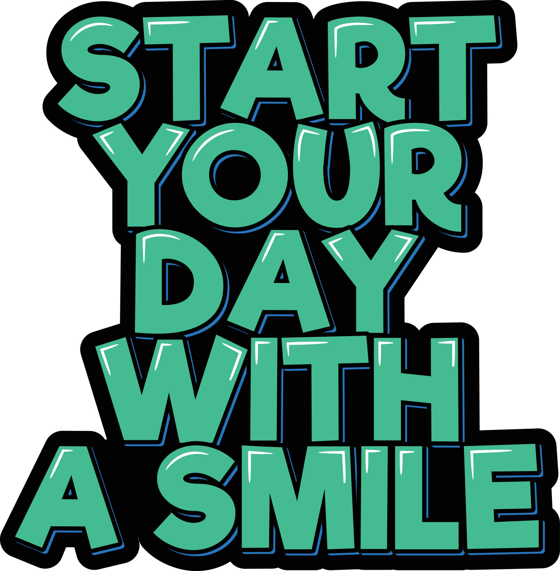 Start your day with a smile 14946214 vector art at vecteezy